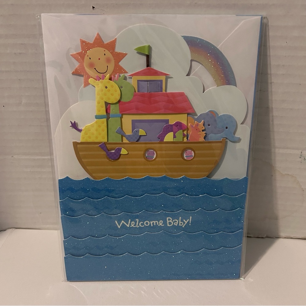 Noah’s Ark Baby Welcome Card